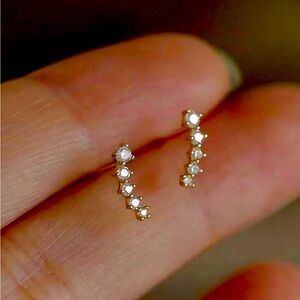 925 Sterling Silver Simple Mini Small Stud Earrings